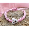 Bracelet Macramé Cœur Rose - Pour les cœurs tendres