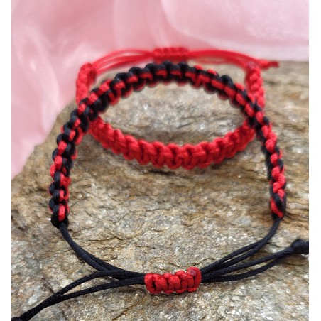 Passion et Mystère Duo de Bracelets Rouge et Noir
