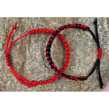 Passion et Mystère Duo de Bracelets Rouge et Noir