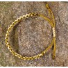 Élégance Soleil Bracelet Macramé Crème et Doré