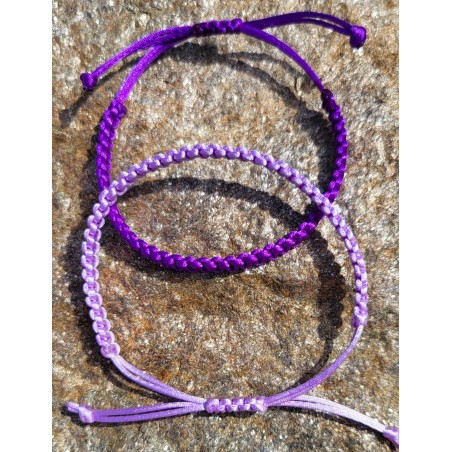 Duo Enchanté Bracelets Macramé Violet