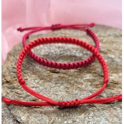 Duo Passion Bracelets Macramé rouge