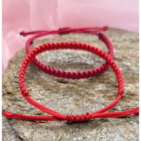 Duo Passion Bracelets Macramé rouge