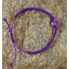 Bracelet Macramé violet Perle de verre - Élégance Délicate et Charme Romantique