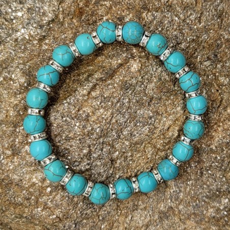 Bracelet Perles Turquoise Naturelles - Pour les esprits libres