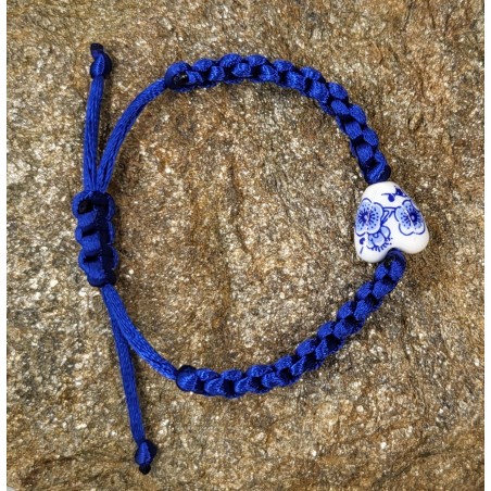 Bracelet Macramé Cœur Bleu - Pour les cœurs sereins
