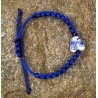 Bracelet Macramé Cœur Bleu - Pour les cœurs sereins