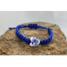 Bracelet Macramé Cœur Bleu - Pour les cœurs sereins