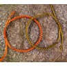 Éclat Solaire Duo de Bracelets Macramé Orange et Doré
