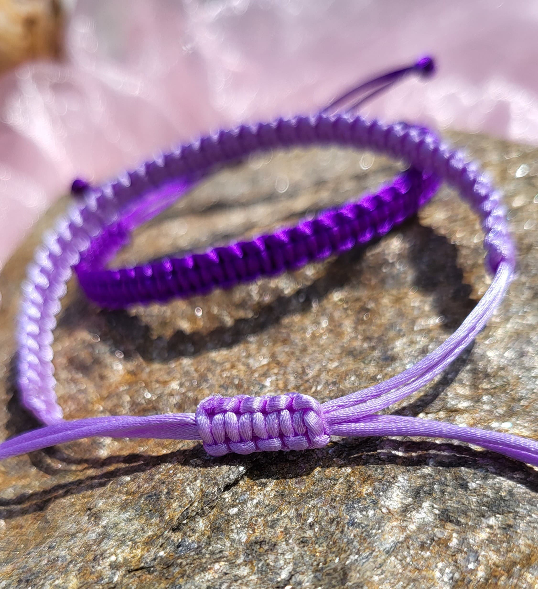 Duo Enchanté Bracelets Macramé Violet